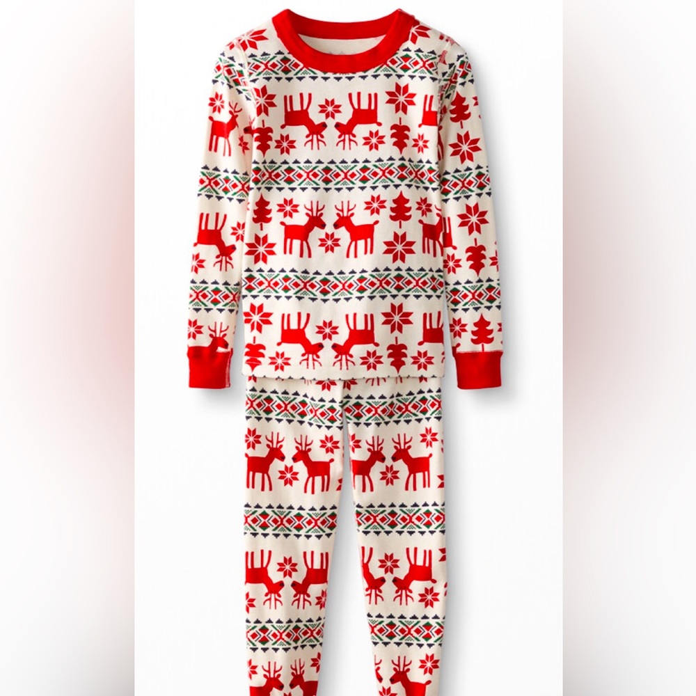 NEW Dear Deer Hanna Andersson Matching Toddler Christmas Pajamas PJs